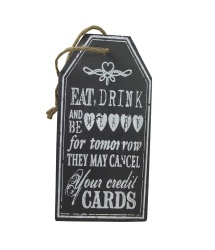 Heaven Sends Eat, Drink & Be Merry Slate Decorative Sign